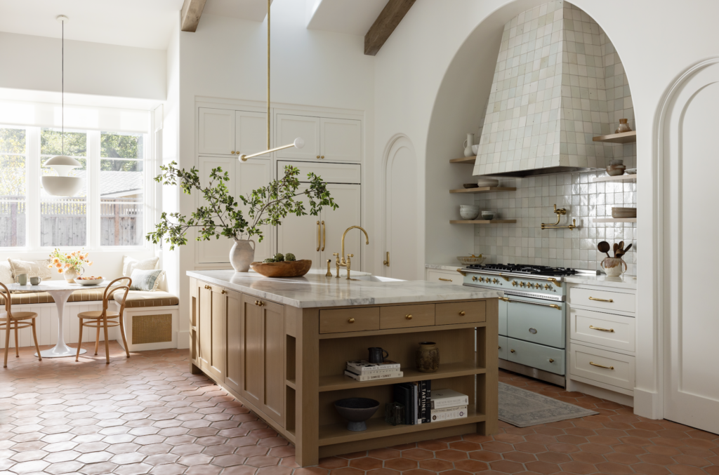 Elegant rusticity and well-considered function converge in this expansive San Carlos kitchen. Photo by Stephanie Russo.